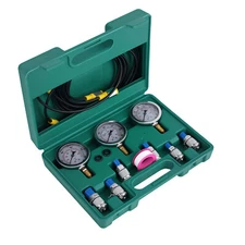 Diagnostic Pressure Tester Gauge Couplings Hydraulic Hose Kit Excavator 9000 PSI