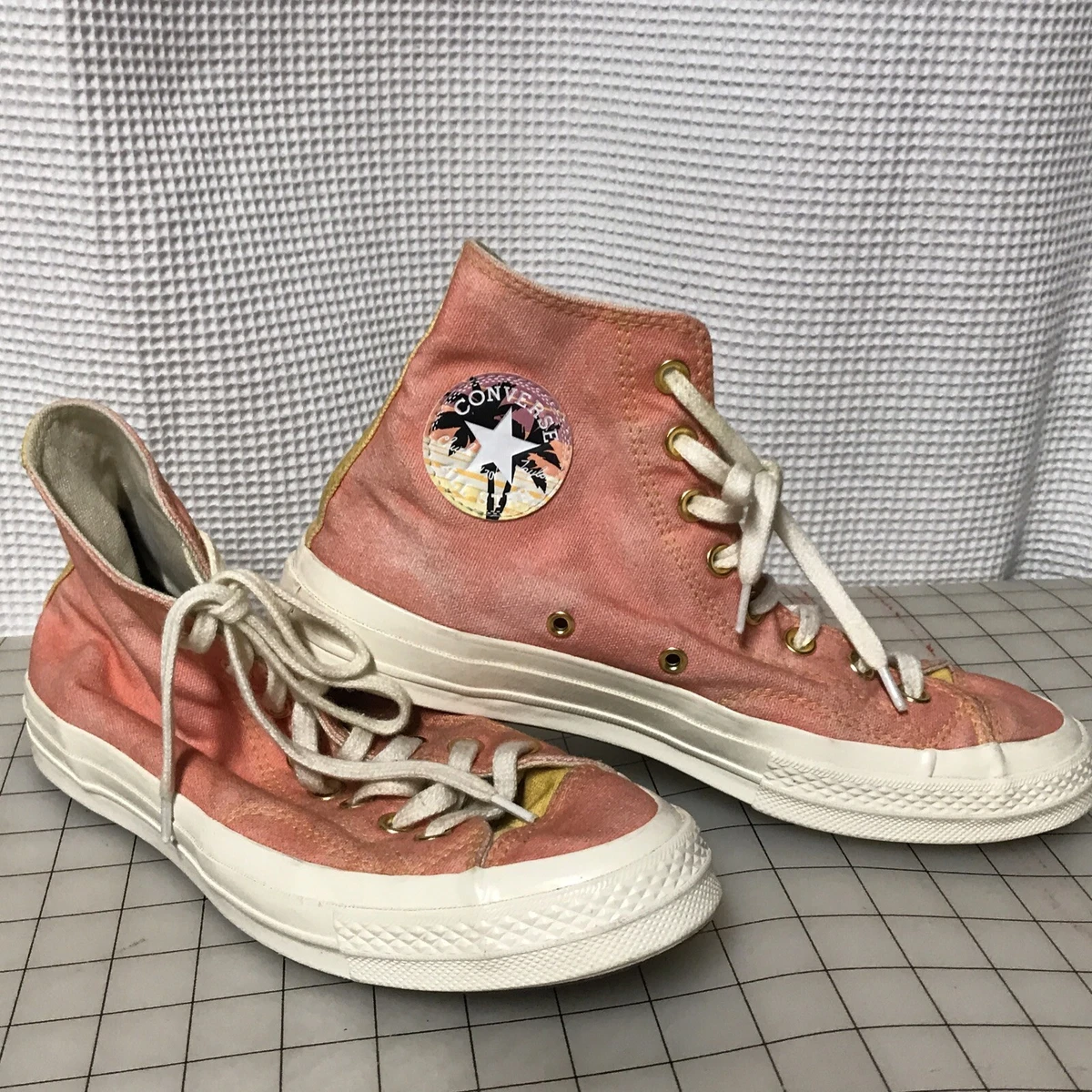Converse Chuck Taylor Salmon Pink Yellow 165814C Mens 7.5 Womens