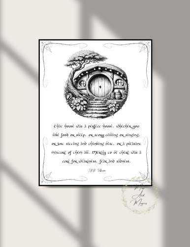 Lord of the Rings Shire Hobbit Door House Quote Tolkien Art Matte poster print - Picture 2 of 4