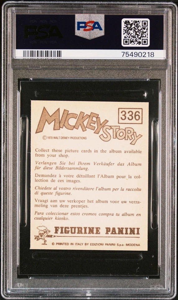 GOOFY PSA 9 1978 Panini Disney Mickey Story Sticker #336 Pop 1 - Image 2 of 2