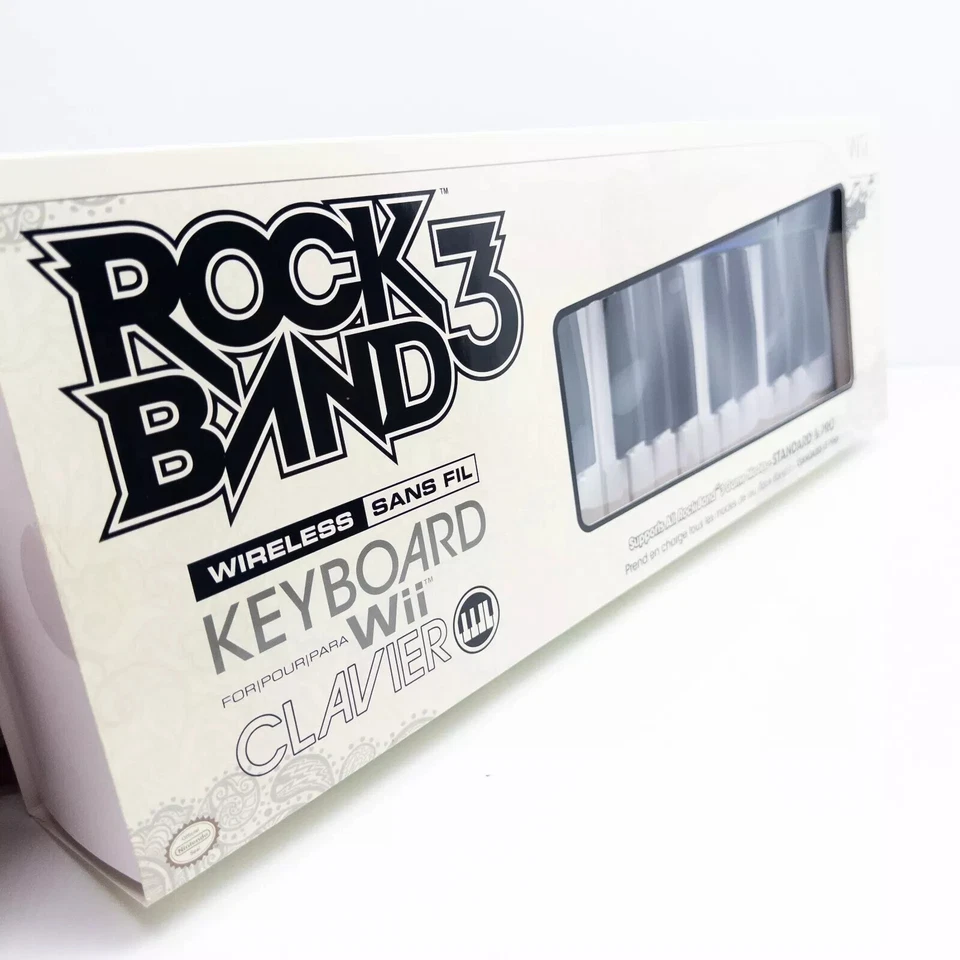 Nintendo Wii Rock Band 3 Wireless Keyboard + Microphone NEW w/ Dongle - NO Game - Image 3 of 4