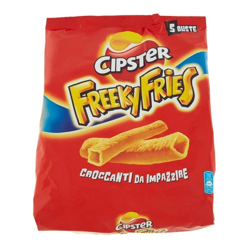 CIPSTER FREEKY FRIES 125gr BAR CRUNCHY BOX CHIPS BAG MULTIPACK 5 SERVINGS
