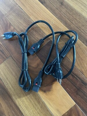 (set of 2)NEMA 5-15P to IEC C13 AutoAC Power Cable 18AWG125V6ft with lock Riedel
