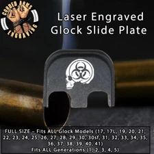 Biohazard Skull - Glock Rear Slide Plate Back Plate for Full Sized GlocksGen1-5