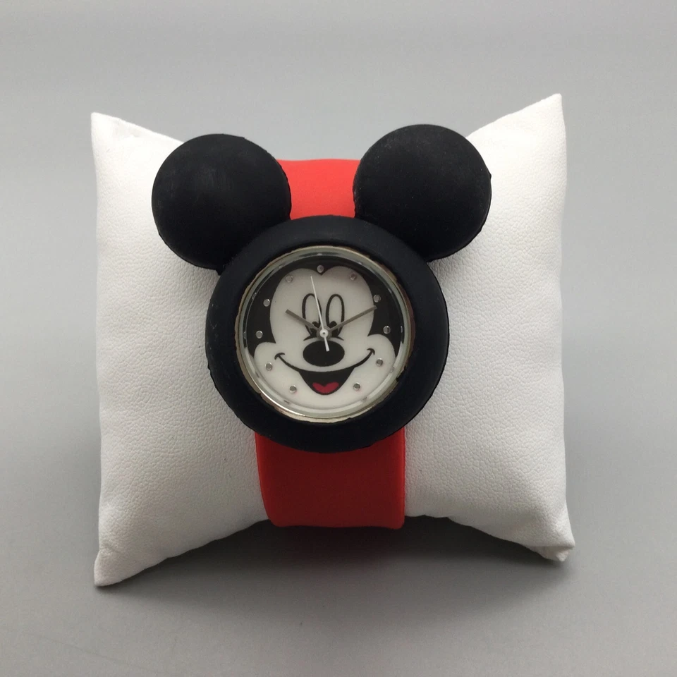 Accutime Disney Watch Women Mickey Mouse 35mm Black Red Mouse Head New Battery - Image 2 of 4