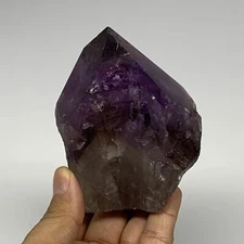 367.1g,3.7"x2.8"x1.8", Amethyst Point Polished Rough lower part Stands, B19077