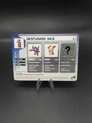 Gentleman Nils Battle E-Reader Card 129-B001 2003 Pokemon Card Ruby RARE HTF 