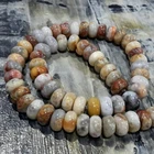 Natural Crazy Agate Rondelle, 10x6mm, Approx 66 pce,Free postage.