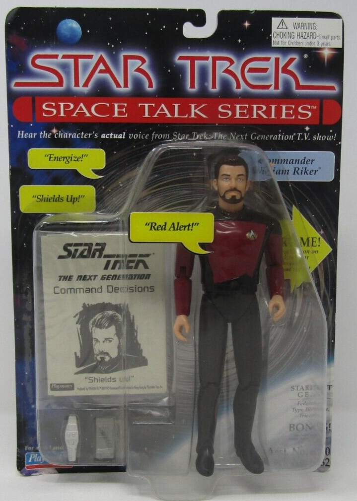 William Riker Star Trek Space Talk Series Playmates Figure