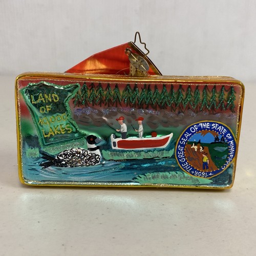 Christopher Radko Minnesota Nummernschild Weihnachtsschmuck Made Poland - Bild 13 von 13