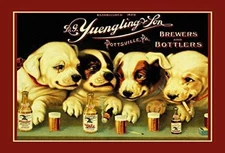 Tin Metal Signs For Yuengling & Son Ale and Beer Dogs Sign Rectangle Custom