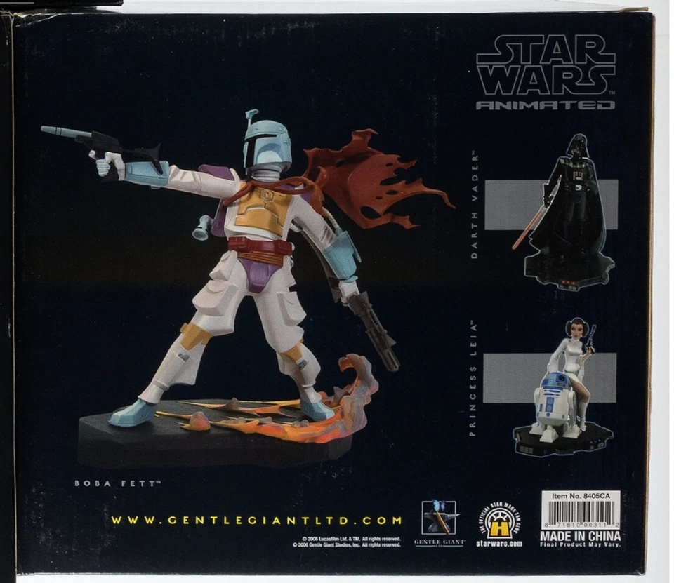 Star Wars BOBA FETT АНИМИРОВАННАЯ статуэтка макета КЛОН нежный гигантский бюст #314/1000 - Изображение 2 из 4