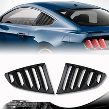 Carbon Style 1/4 Side Window Louvers Scoop Cover Vent For 2015-2020 Ford Mustang
