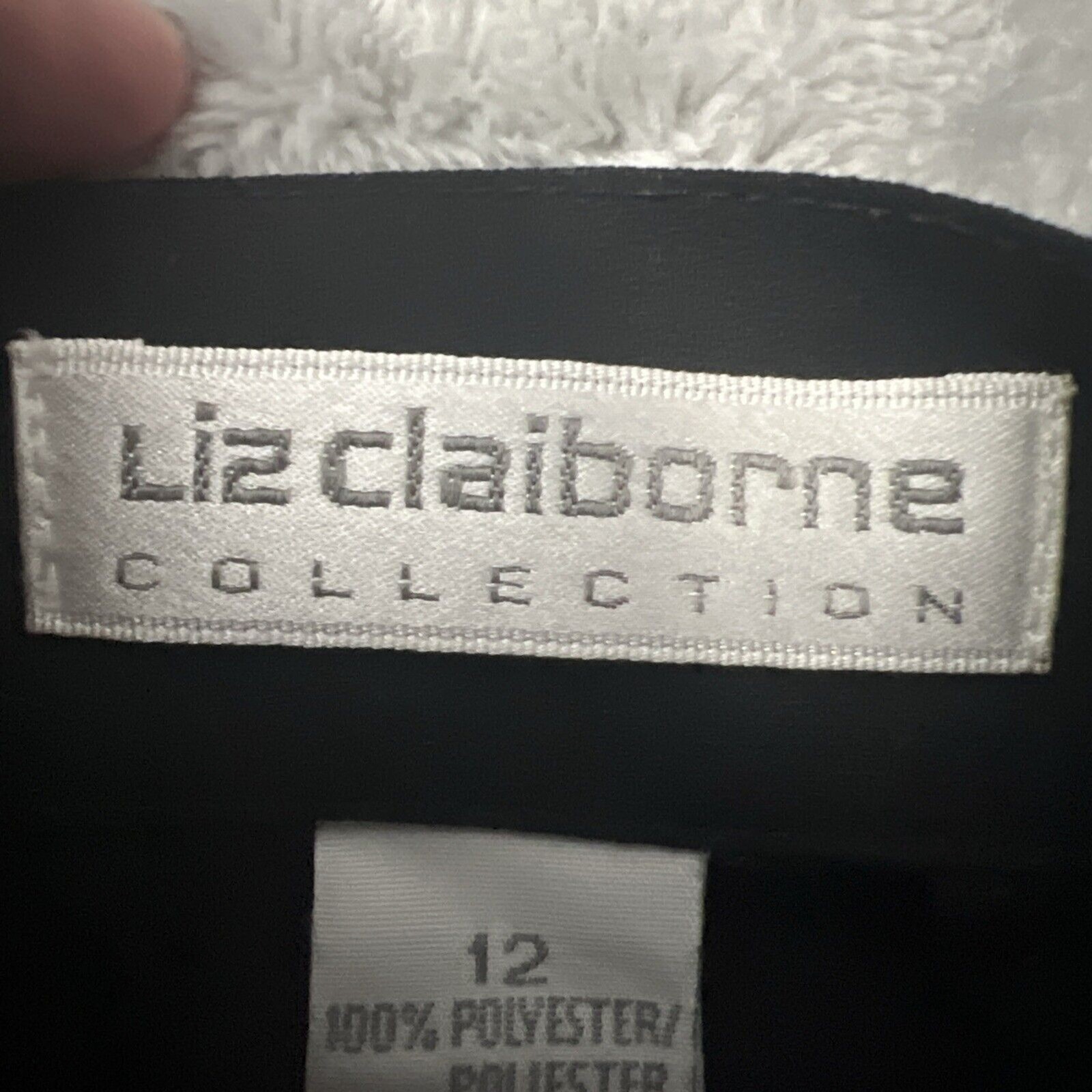 Vintage 80s 90s Liz Claiborne Collection Womens 12 Black A-Line Skirt Side Zip image 8