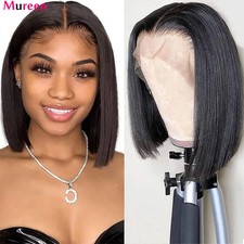 Short Bob Wig Human Hair 13x4 HD Lace Front Wigs Human Hair Glueless Straight