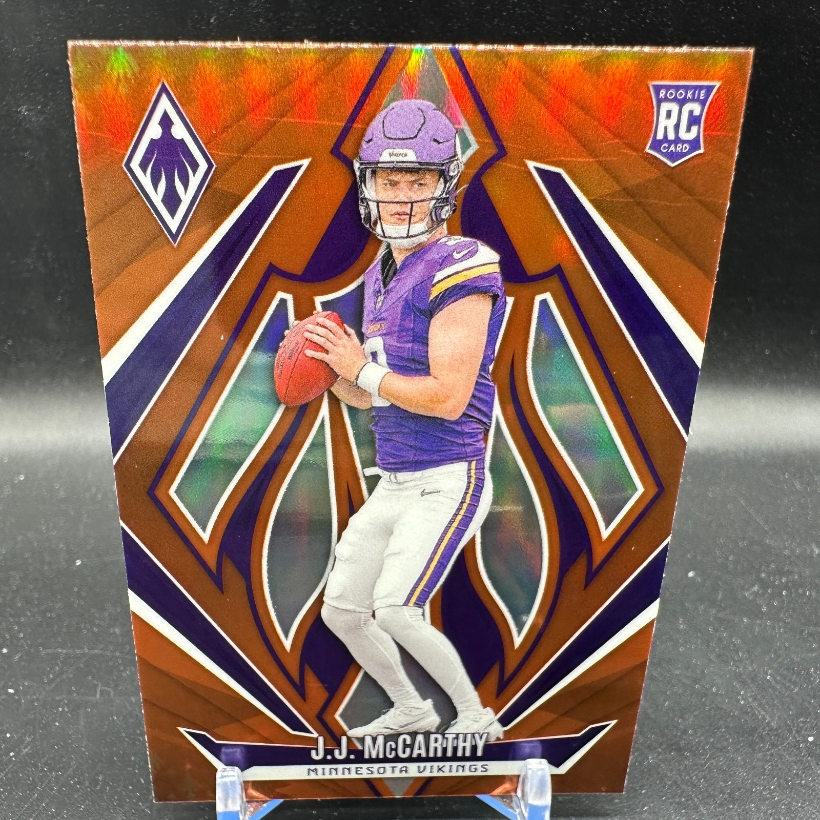 J.J. McCarthy Rookie Orange 2024 Panini Phoenix #185 Minnesota Vikings