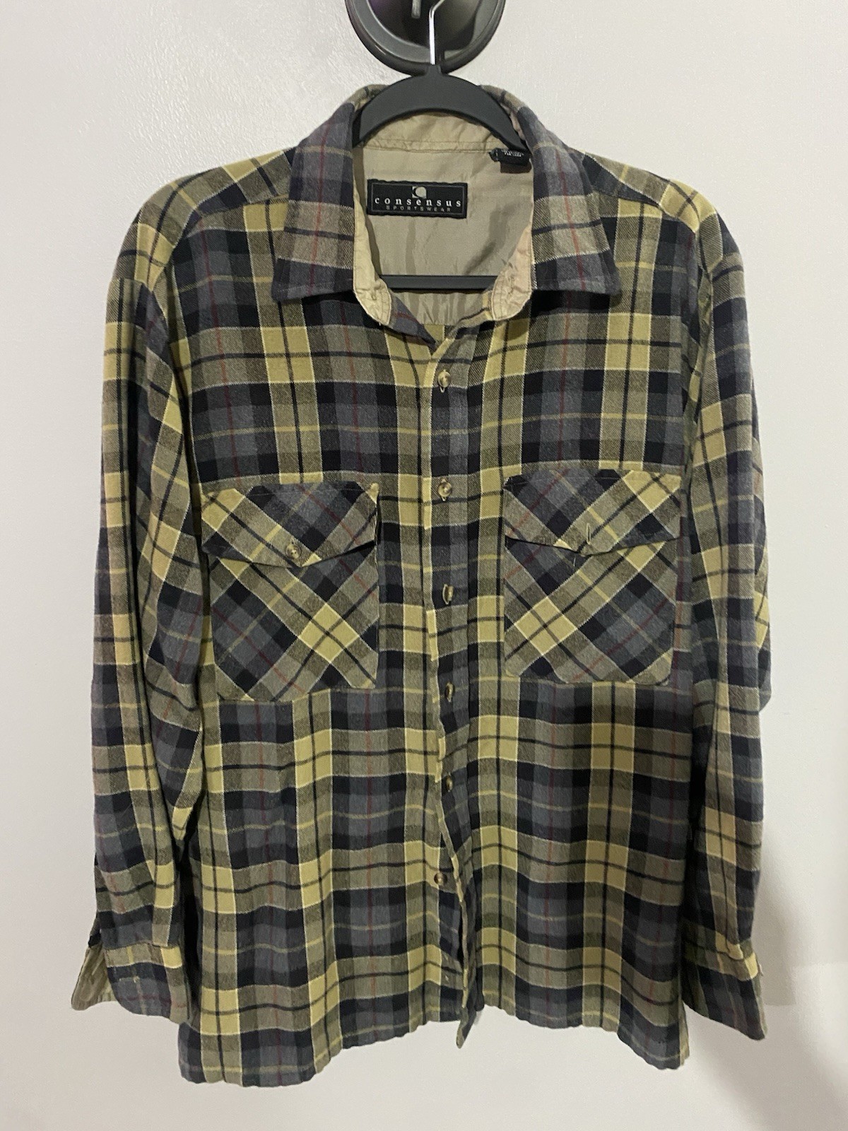 Consensus Men's Button-Down Long Sleeve Shirt Bla… - image 2