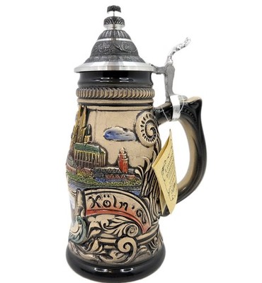 Zoller & Born Koln Castle Limited Edition Handpainted Beer Stein #2092/5000 NWT