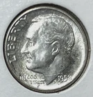 BU 1958 ROOSEVELT SILVER DIME  90% SILVER COIN  TONED 10C  SCRATCH