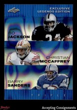 2024 Leaf Metal Lava Blue Bo Jackson, Christian McCaffrey, Barry Sanders 14/20