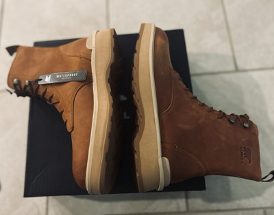 Sorel Women's Hi-Line Lace Boot - Scorch Tawny Buff, Jet - Size 9W