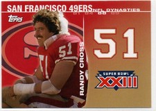 2008 Topps DYN-RC Randy Cross San Francisco 49ers    NFL Dynasties Tribute 75