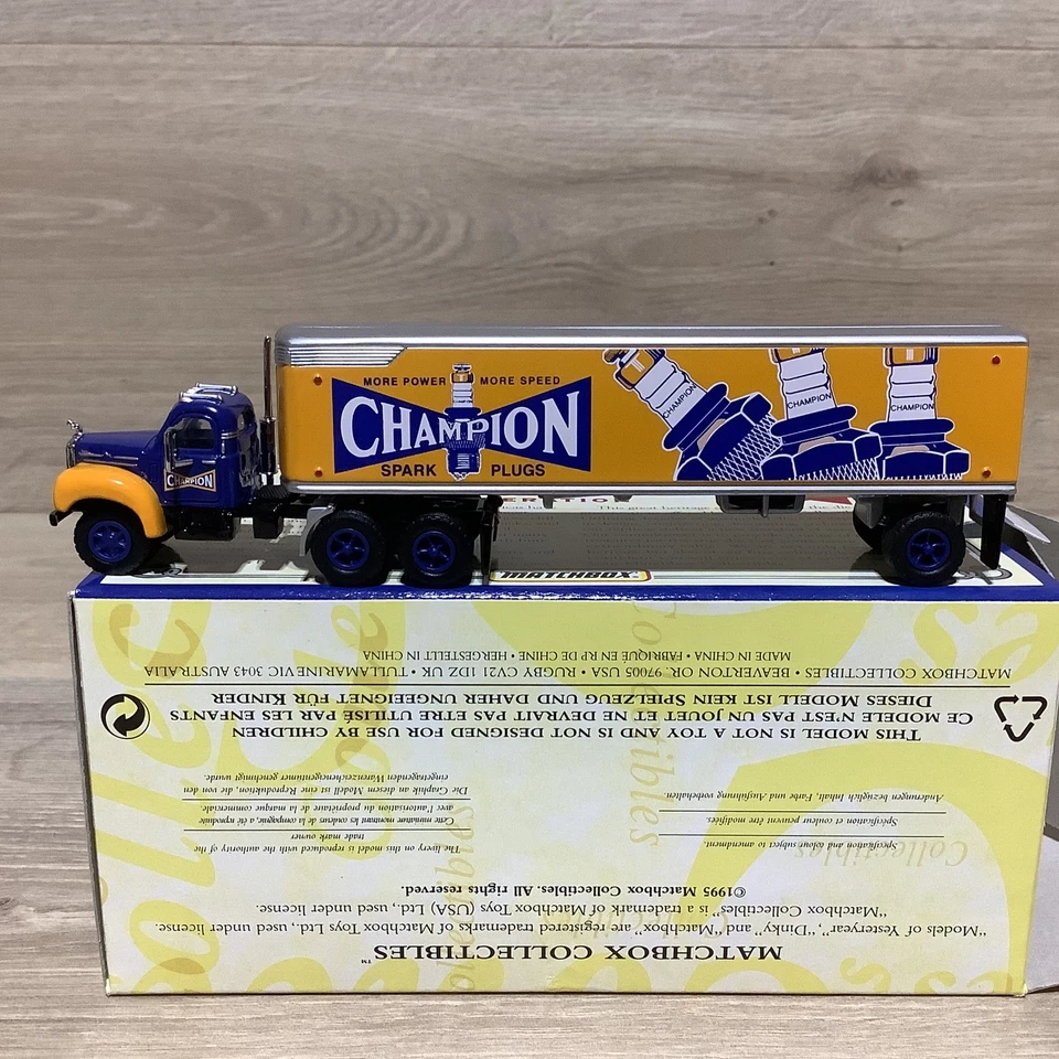 DINKY Matchbox Champion Spark Plugs 1956 Mack B-61 Tractor Trailer NEW w/ COA - Image 3 of 4