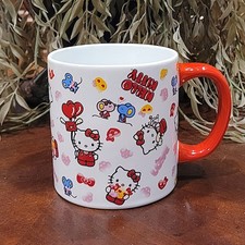 Bioworld Hello Kitty Sanrio Love Coffee Mug Balloons Hearts Cupid 16 oz