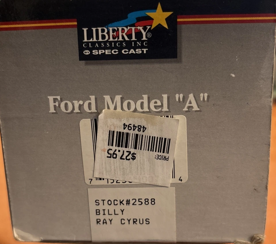 Ford Model "A" Billy Ray Cyrus Locking Coin Bank Vintage 1992 New  - Image 4 of 4