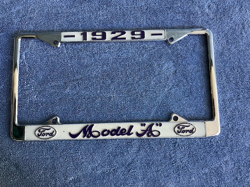 Vintage License Plate Frame 1929 Ford Model A