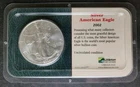 2002 $1 American Silver Eagle Dollar in a Littleton Holder
