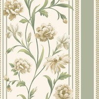 Belgravia Tapete Floral Washable Creme Salbei GrüN 756 Panel Effekt