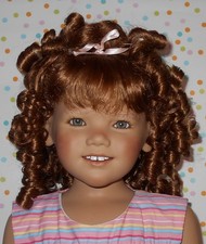 Monique CHARMAINE Doll Wig SIZE 14/15 AUBURN Various Lengths of Curls  BangsNWT