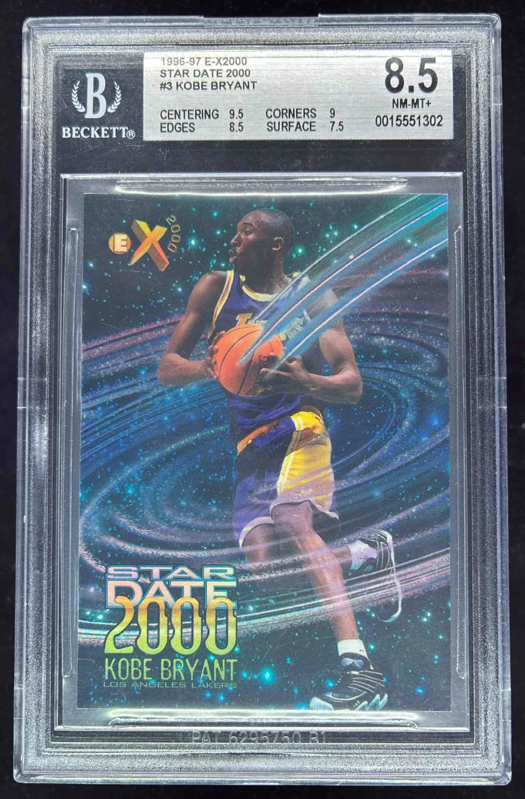1996 Skybox EX-2000 Star Date 2000 #3 Kobe Bryant BGS 8.5