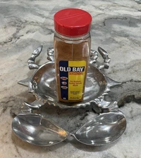 Wilton Armetale RWP Crab Chip and Dip Bowl Coastal Nautical Serving Dish