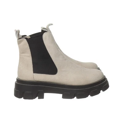 Bottes Chelsea, taille : 43, beige/noir, femmes #ooy - Photo 1/4