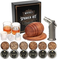 Whiskey Smoker Kit Mit 6 Geschmacksrichtungen Holzchips, 2 GläSer, 2 Eisformen