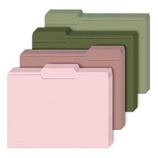 Whaline 24 Pack Pink Green File Folders Lette...