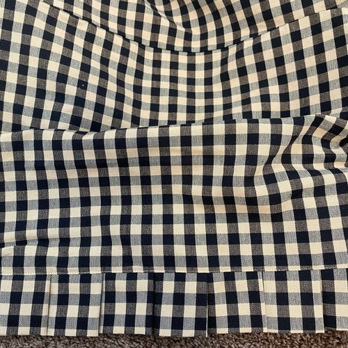 Ballard Designs Couture Chair Slipcover Checkered Cotton Box Pleat Parsons