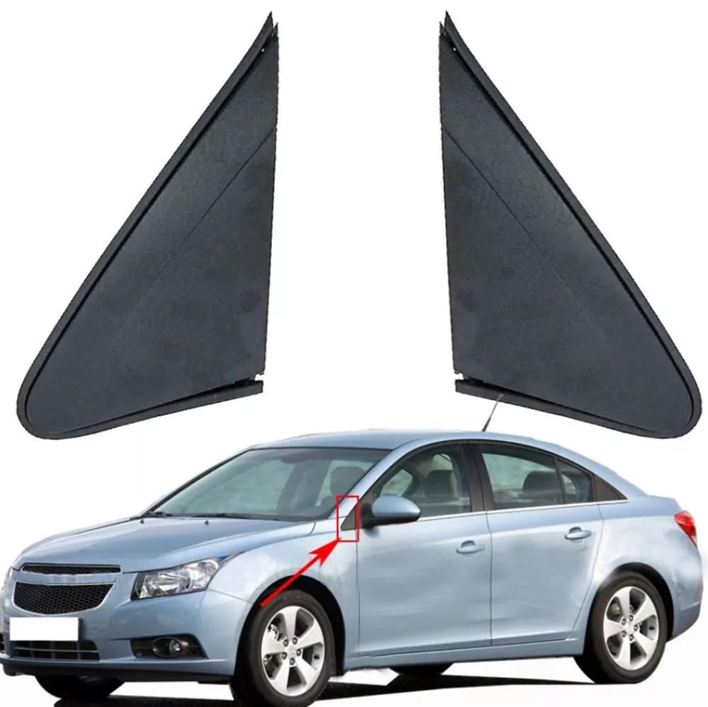 2pcs Left Right Front Rearview Mirror Molding Triangle Trim Cover For Cruze