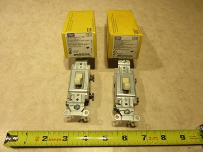LOT OF 2 HUBBELL CSL120I IVORY SINGLE POLE SWITCH, IA0100