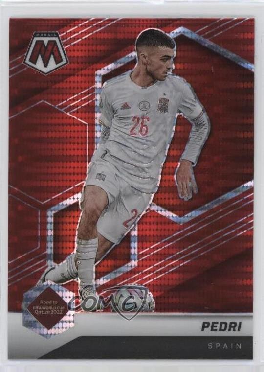 2021-22 Panini Mosaic FIFA Road to World Cup Red Pulsar Prizm Pedri #130 1u6