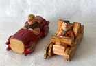 2 Vintage Corgi 1982 FRED FLINTSTONE FLYER BARNEYS RUBBLE BUGGY Toy Cars gG569