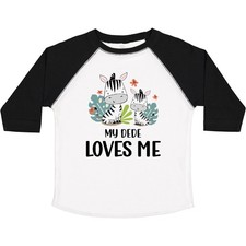 Inktastic Zebra My Dede Loves Me Toddler T-Shirt Granddaughter Grandma Grandkids