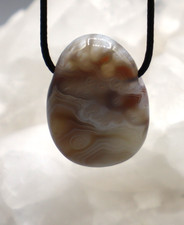 Ocean Jaspis Ozean Jaspis Ozean Achat Anhänger Trommelstein gebohrt  e18