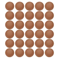30pcs PU Leather Covered Button 12.5mm Aluminum Shank Round Button, Light Brown
