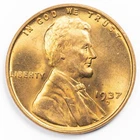 1937-D Lincoln Cent Gem BU RD Uncirculated
