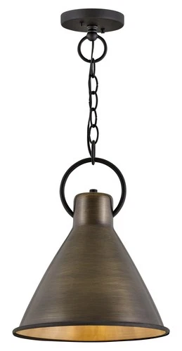 Hinkley Lighting 3557 Winnie 1 Light 12"W Pendant - Aged Zinc / Distressed Black - Picture 4 of 12