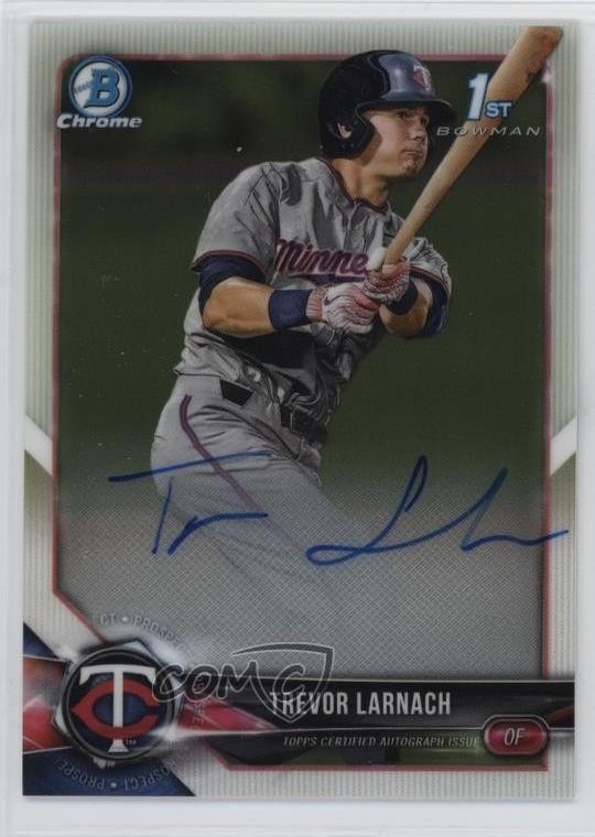 2018 Bowman Draft Chrome Draft Pick Auto Trevor Larnach #CDA-TL Auto jc3