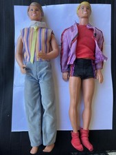 Barbie Ken Doll 1968 Mattel Blonde/Brown Hair Blue Eyes Doll Set Of 2 Vintage